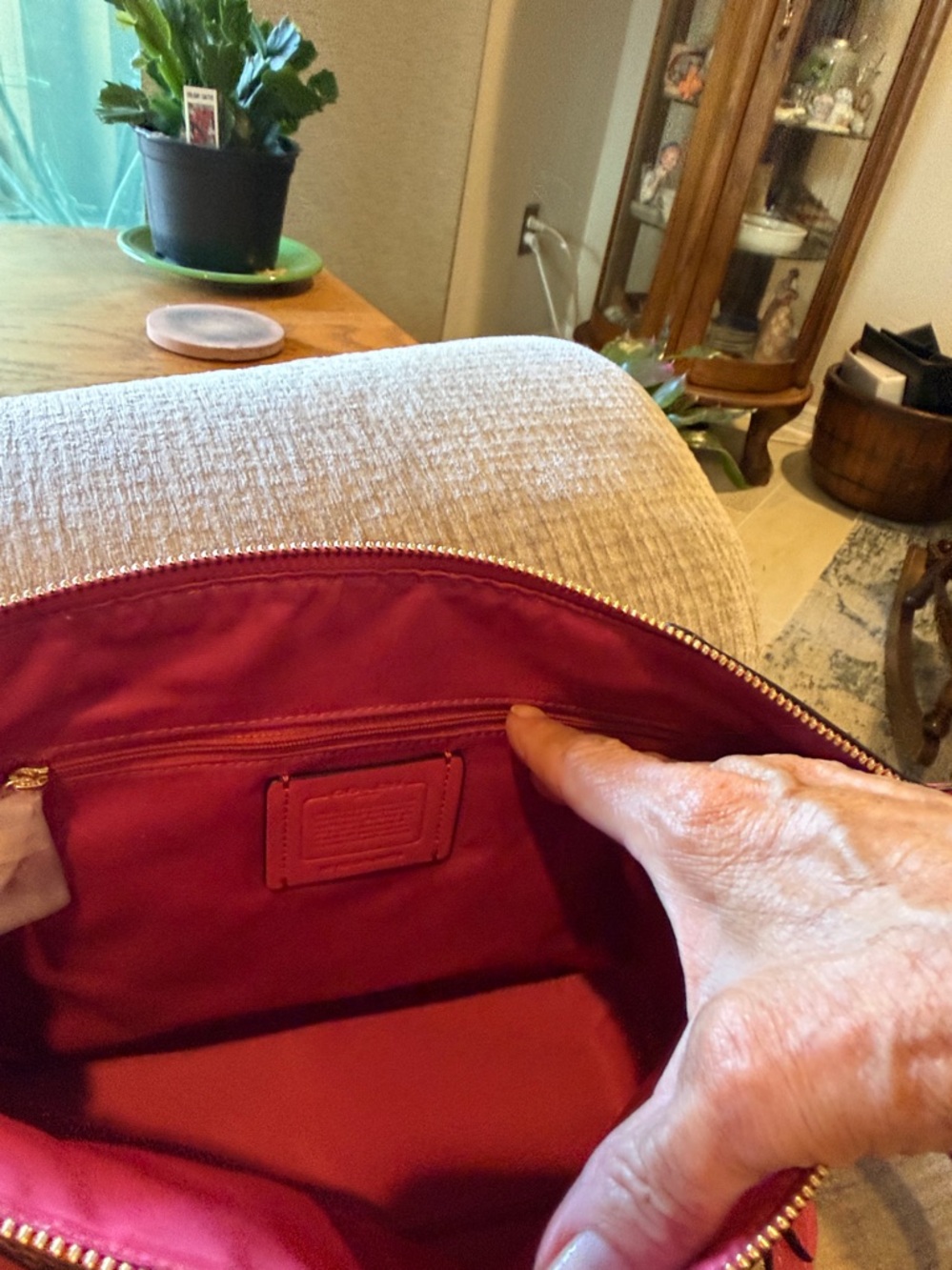 Coach strawberry haze Pink Pebbled Leather Satchel with Gold HW detachable strap - Picture 10 of 12